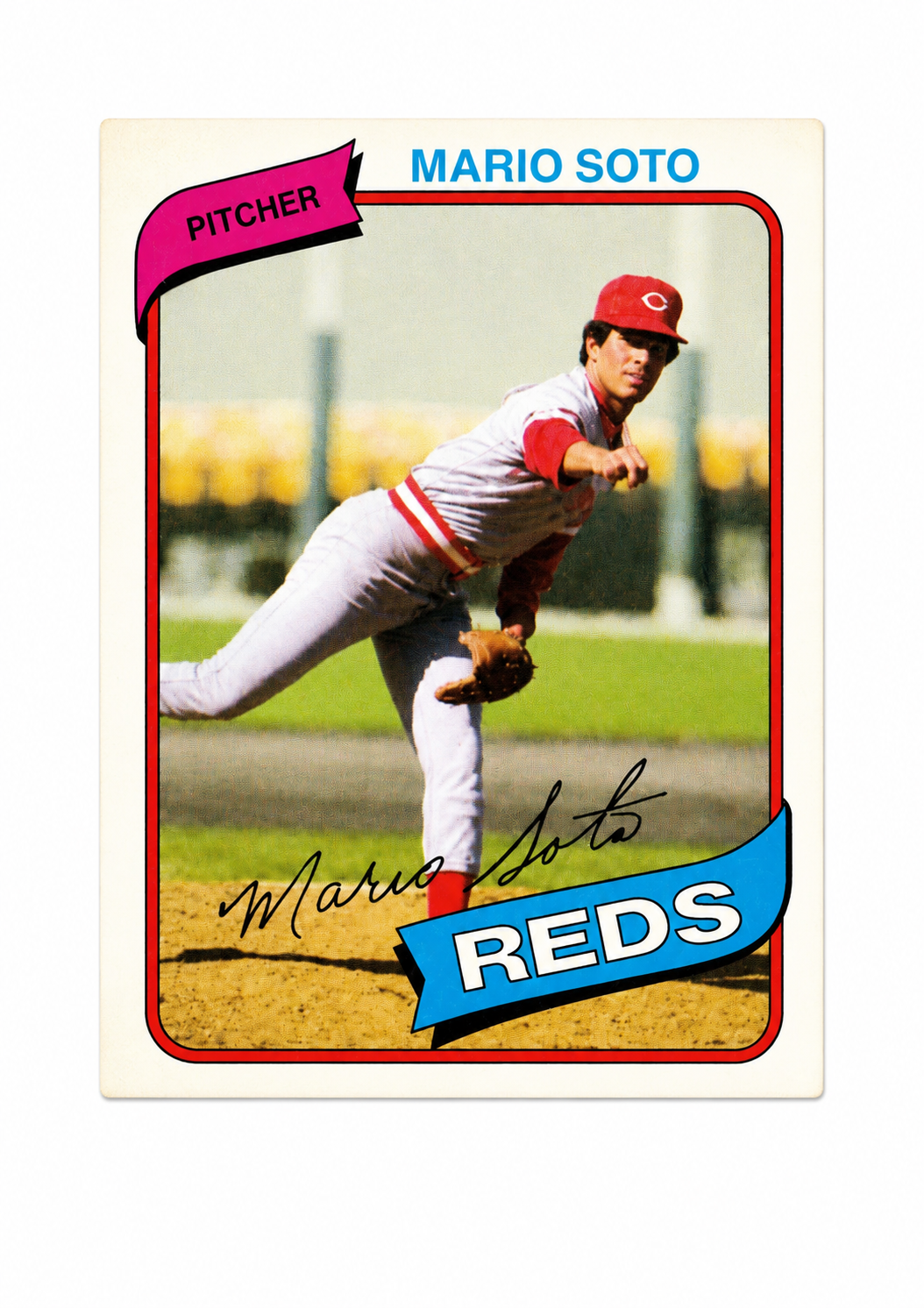 1980 Topps - Mario Soto #622 (Printed Auto) (NM-MT)