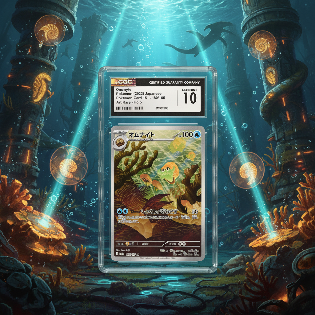 2023 Pokémon Card 151 #180 Omanyte Art Rare Holo - CGC 10 GEM MINT (JP)