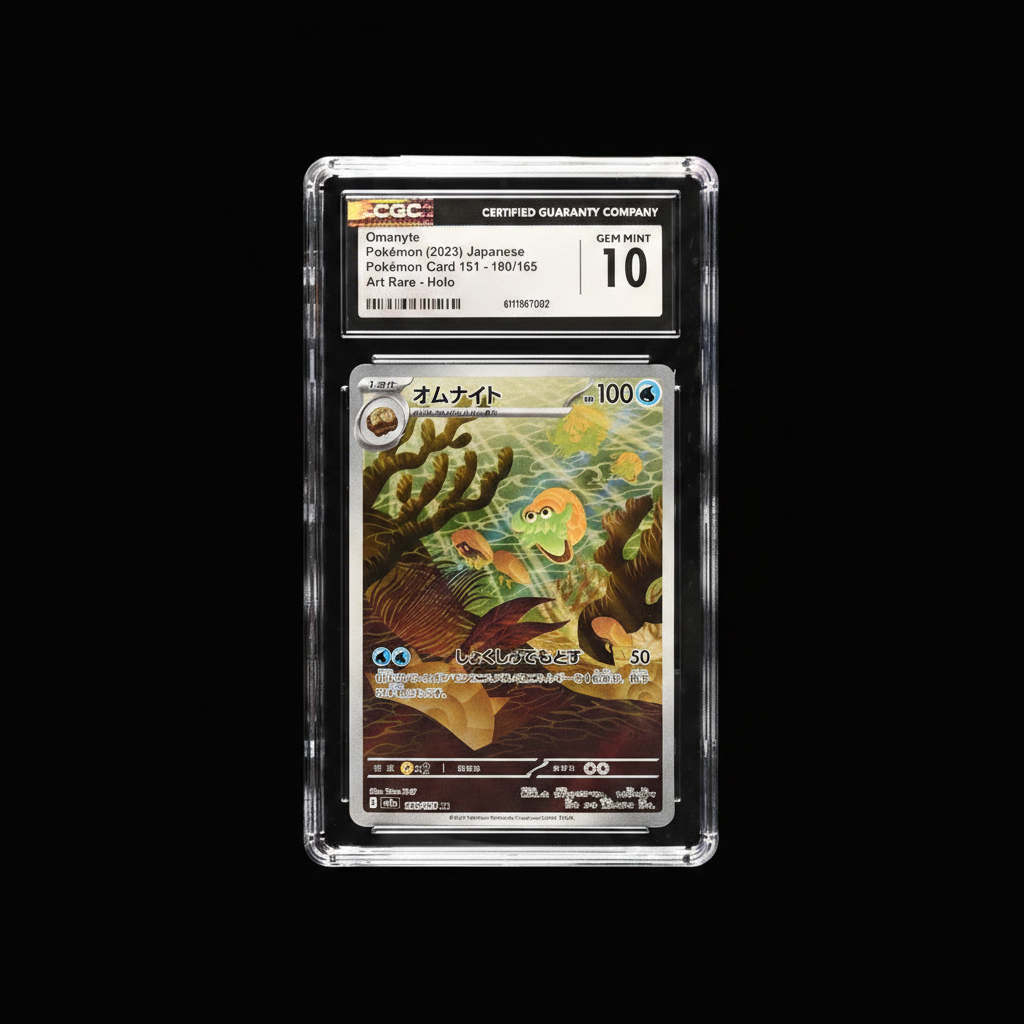 2023 Pokémon Card 151 #180 Omanyte Art Rare Holo - CGC 10 GEM MINT (JP)