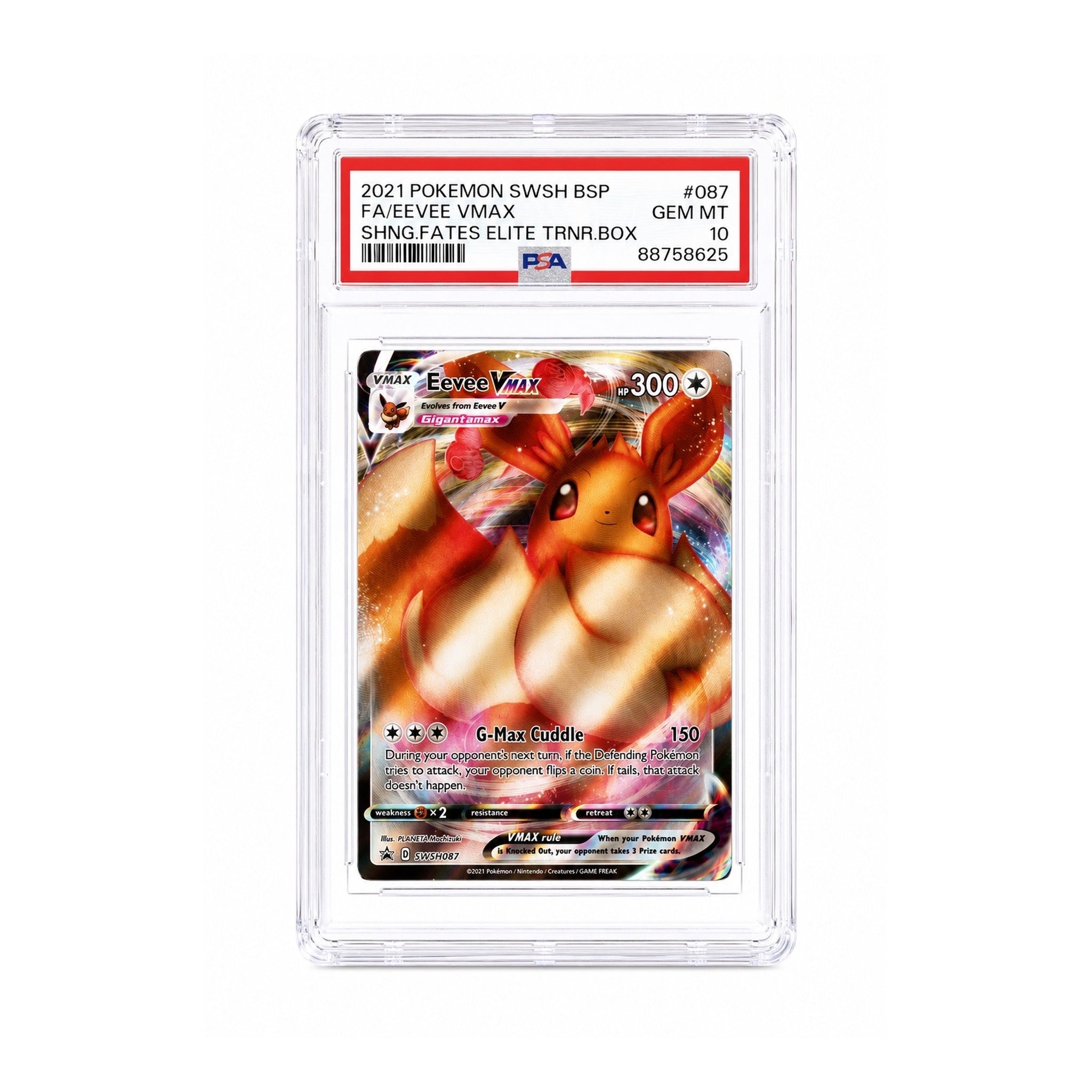 POKEMON 2021 SWSH BLACK STAR PROMO 087 EEVEE VMAX FA SHINING FATES ELITE BOX